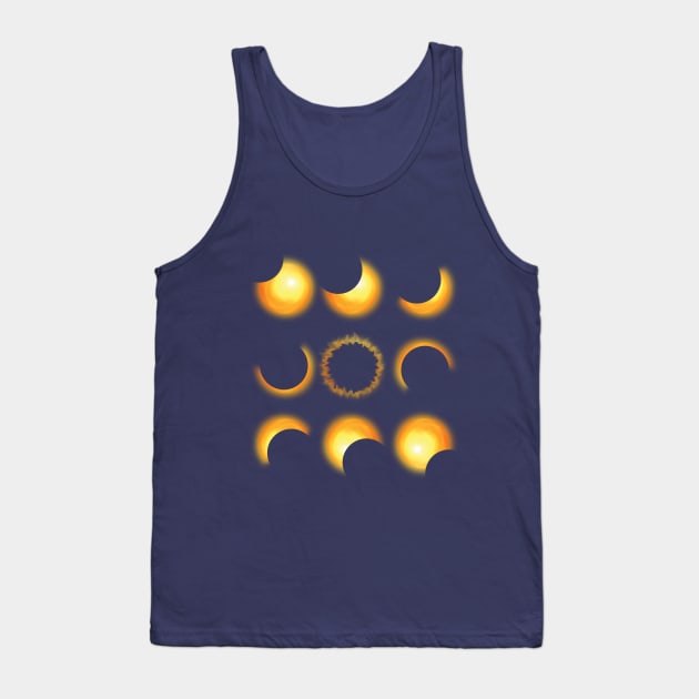 Cool Science Lunar Solar Eclipse Stages Tank Top by magentasponge